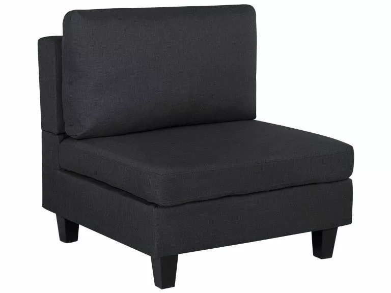 Beliani Sillón Modular Tapizado Gris Oscuro FEVIK