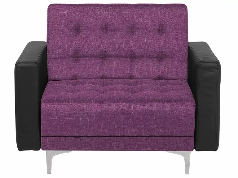 Beliani Sillón Tapizado Violeta ABERDEEN - Imagen 5