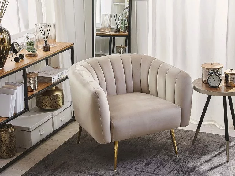 Beliani Mesa Auxiliar Madera Oscura/negro/plateado ⌀ 44 Cm RAMONA - Imagen 3