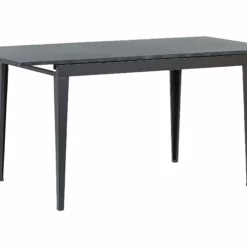 Beliani Mesa De Comedor Extensible Negra 120/160 X 80 Cm NORLEY
