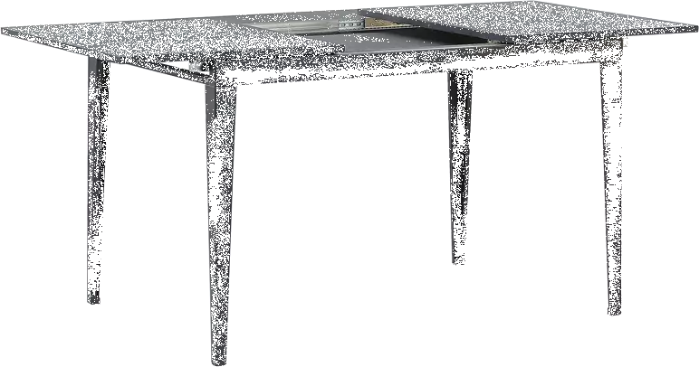 Beliani Mesa De Comedor Extensible Negra 120/160 X 80 Cm NORLEY - Imagen 5