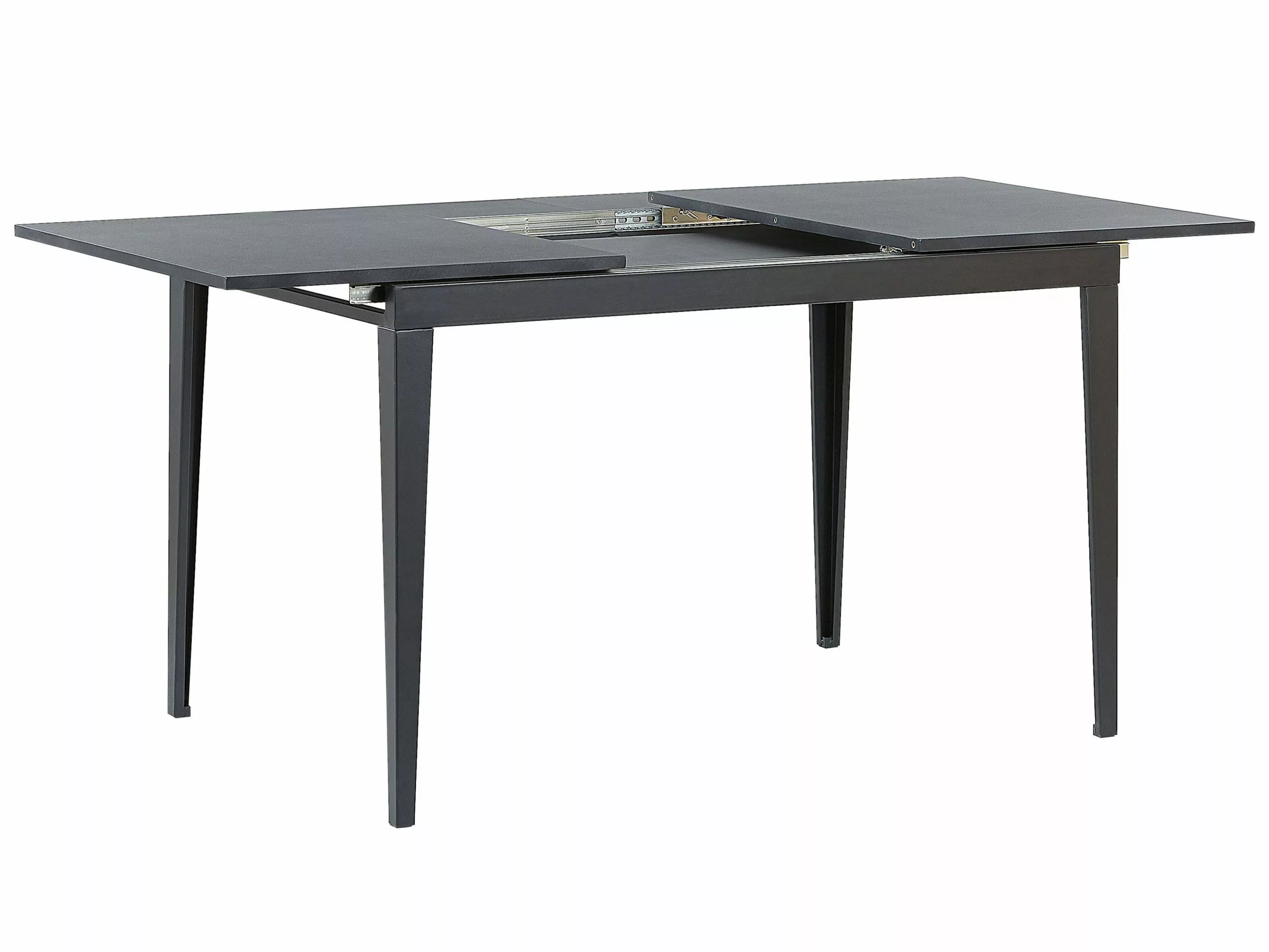 Beliani Mesa De Comedor Extensible Negra 120/160 X 80 Cm NORLEY - Imagen 6