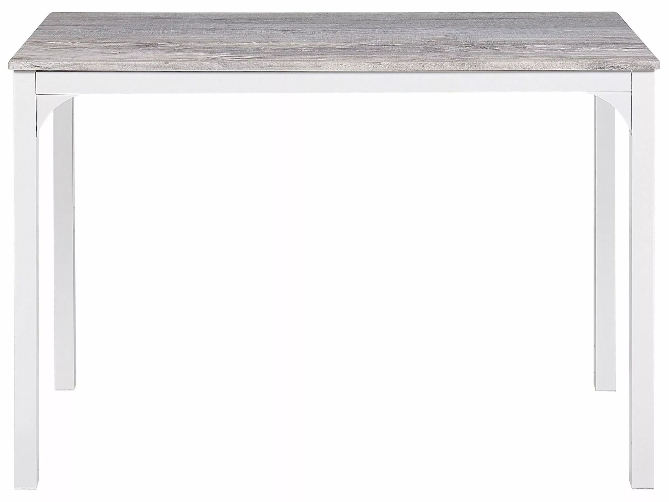 Beliani Conjunto De Comedor 4 Plazas Gris Claro/blanco BISMARCK - Imagen 9