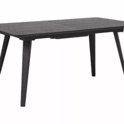 Beliani Mesa De Comedor Extensible Negra 160/200 X 90 Cm IRVINGTON