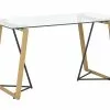 Beliani Mesa De Comedor De Vidrio Templado Transparente/negro 140 X 80 Cm TACOMA