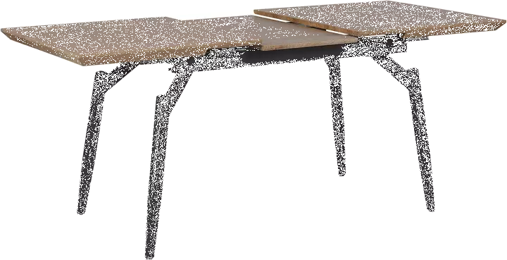 Beliani Mesa De Comedor Extensible Madera Oscura/negro 140/180 X 80 Cm BARBOSA - Imagen 4