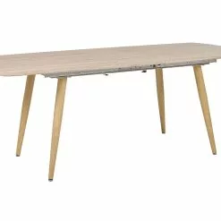 Beliani Mesa De Comedor Extensible Madera Clara 180/210 X 90 Cm HAGA