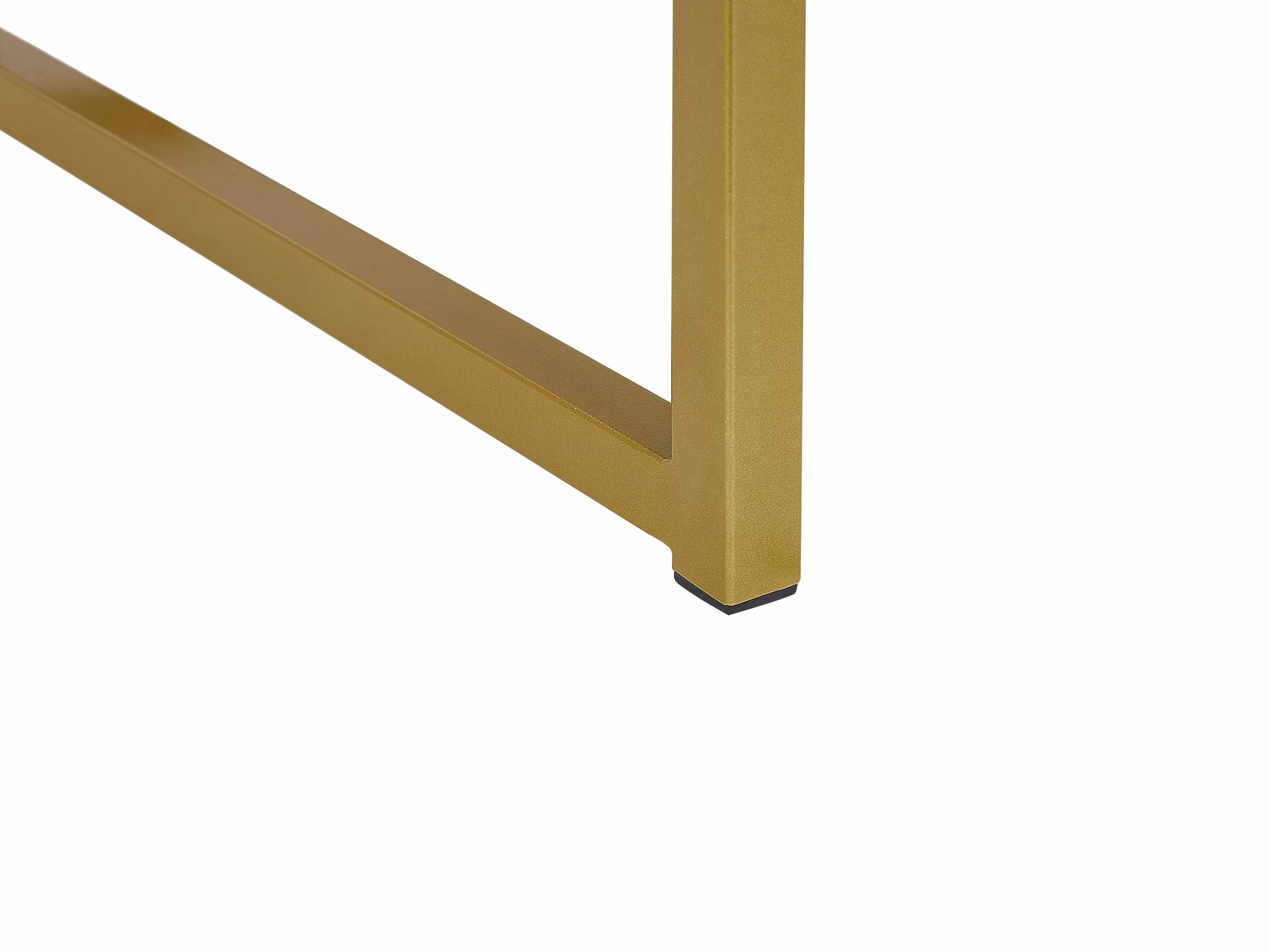 Beliani Mesa Auxiliar Negro/dorado 40 X 40 Cm LARGO - Imagen 7