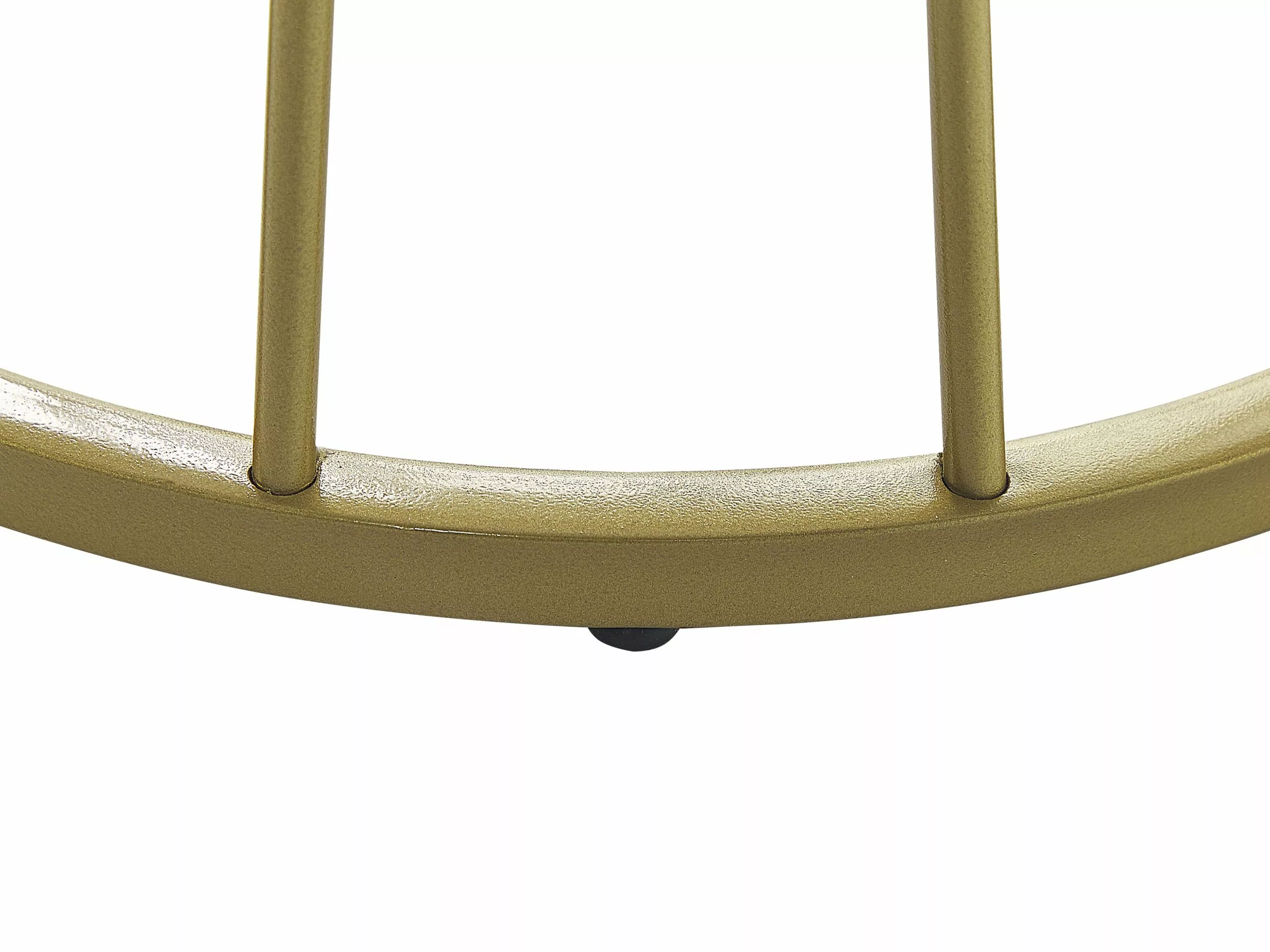 Beliani Mesa De Centro Blanco/dorado ⌀ 50 Cm CONCAN - Imagen 7