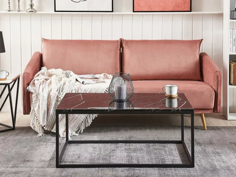 Beliani Mesa De Centro Negra 100 X 60 Cm DORRIS - Imagen 2