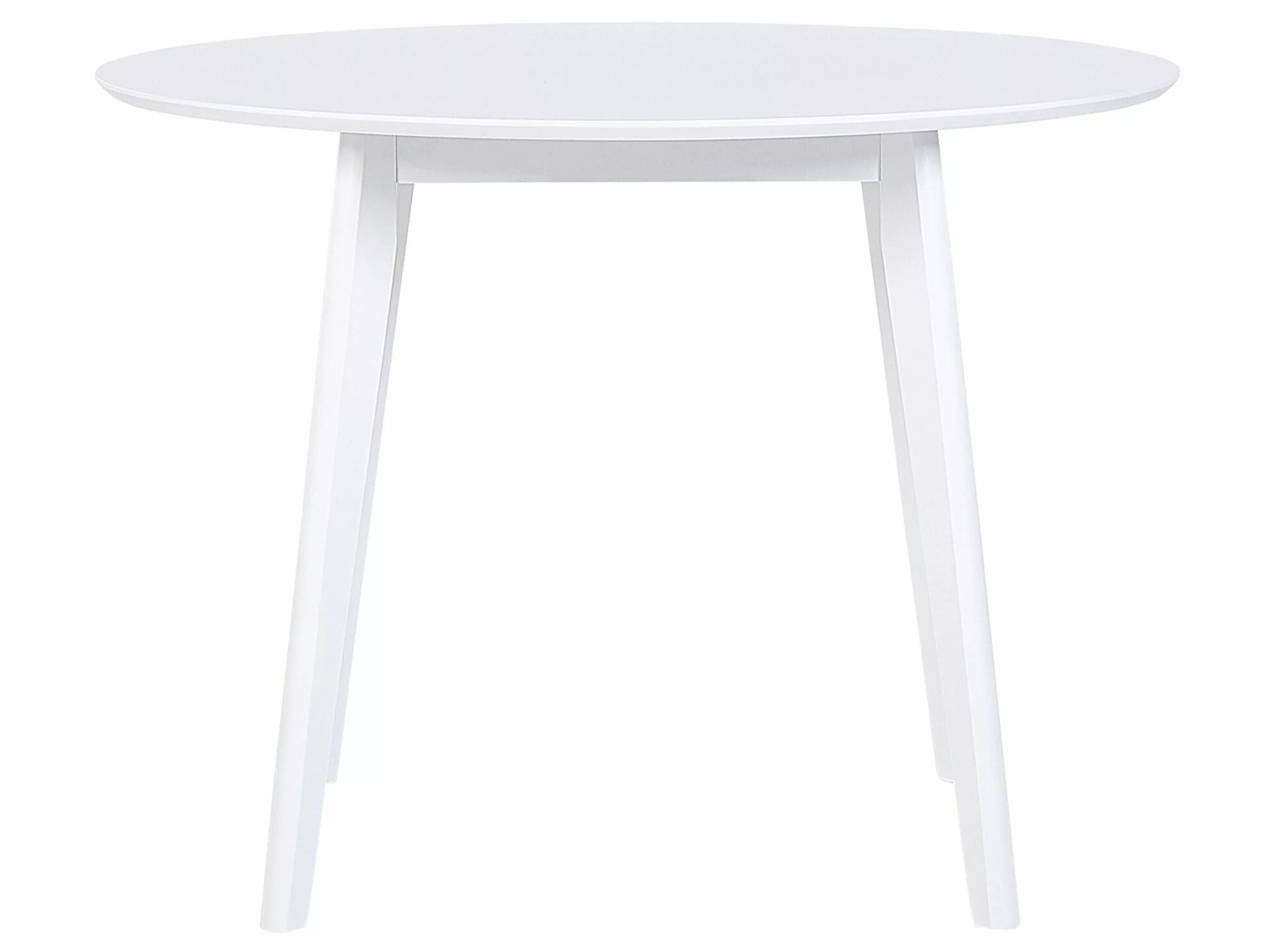 Beliani Mesa De Comedor Blanca ⌀ 100 Cm ROXBY