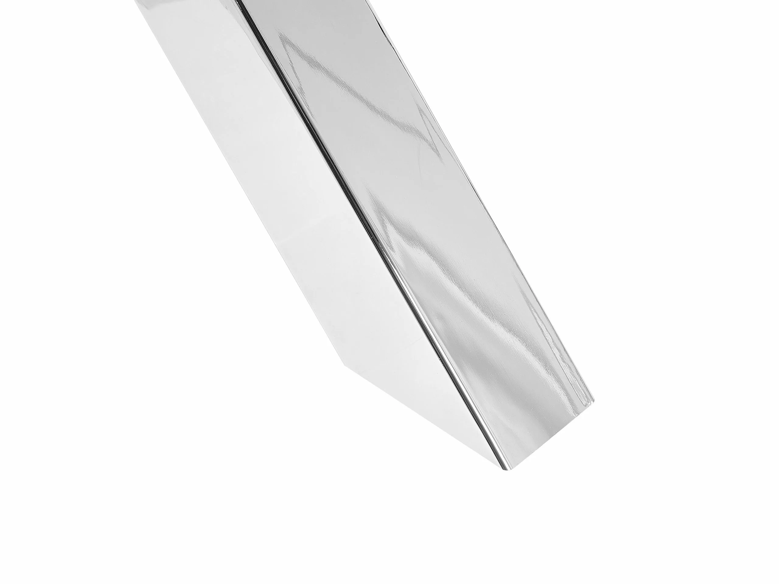 Beliani Mesa De Comedor De Vidrio Templado Gris/blanco/plateado 160 X 90 Cm SABROSA - Imagen 6