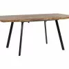 Beliani Mesa De Comedor Extensible Madera Clara/negro 140/180 X 90 Cm HARLOW