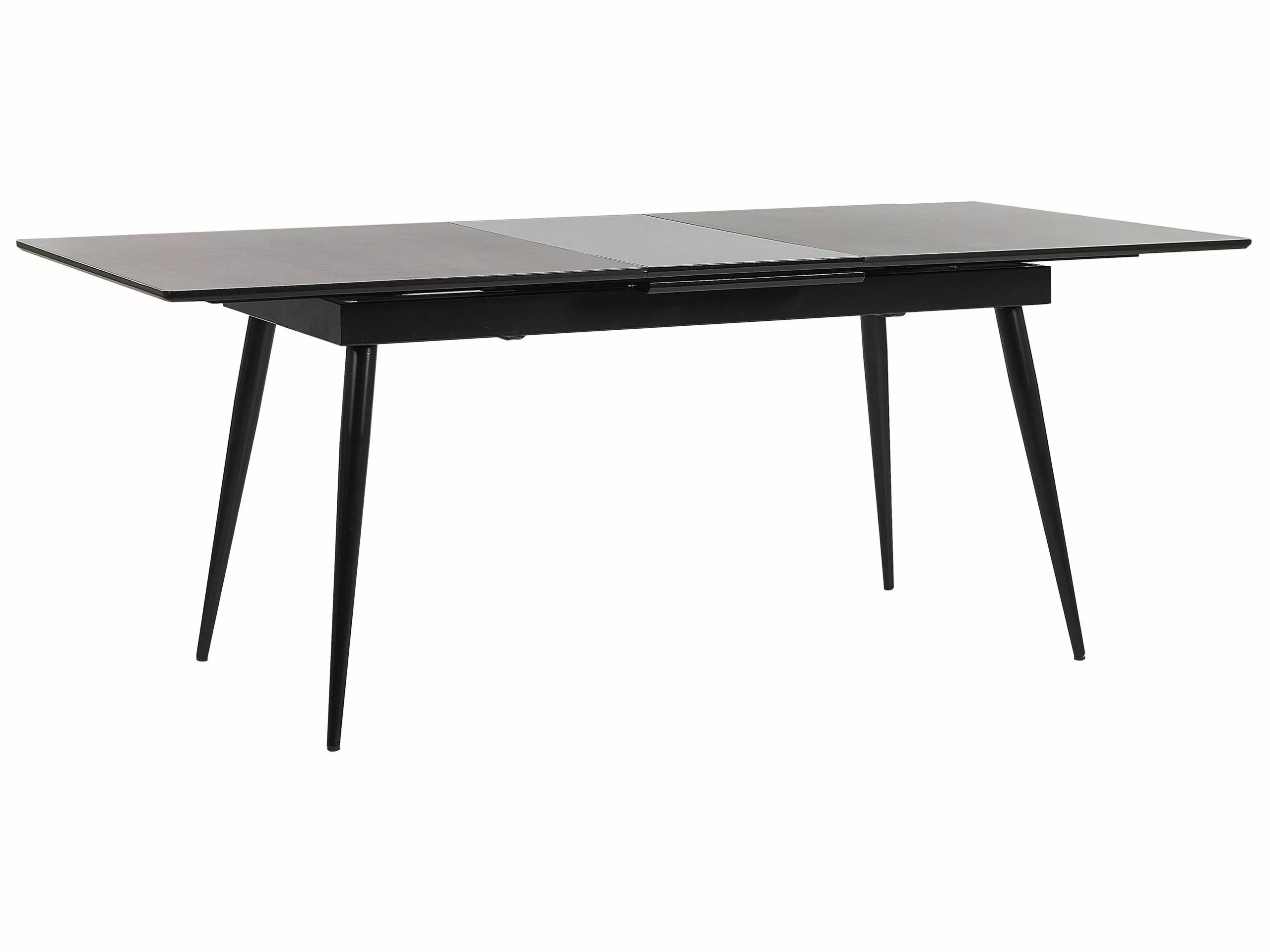 Beliani Mesa De Comedor Extensible Negra 160/200 X 90 Cm MALDON