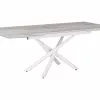 Beliani Mesa De Comedor Extensible Blanca 160/200 X 90 Cm MOIRA