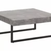 Beliani Mesa De Centro Gris/negro 75 X 75 Cm DELUZ