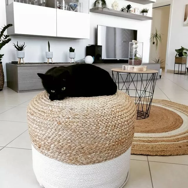 Beliani Mesa Auxiliar Negro/madera Clara ⌀ 40 Cm LANARK - Imagen 3