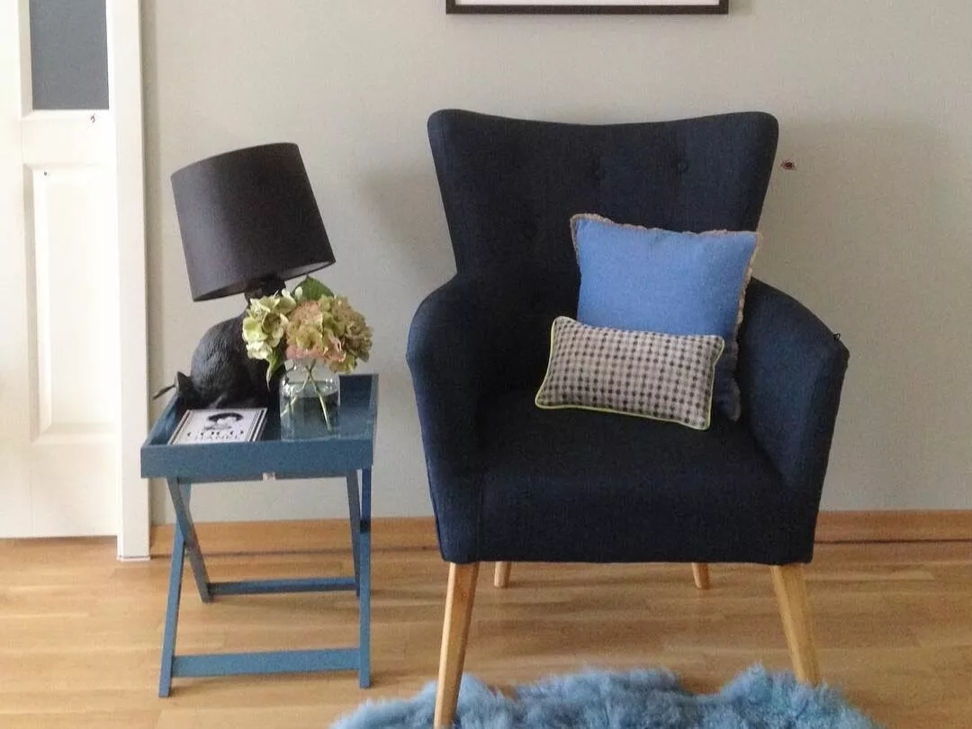 Beliani Sillón Tapizado Gris ANGEN - Imagen 5