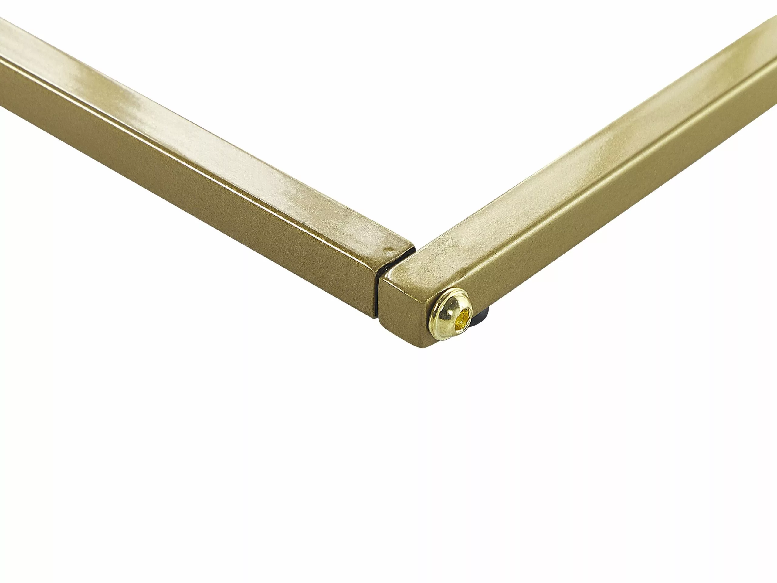 Beliani Mesa Auxiliar De Metal Dorado/blanco 30 X 30 Cm PANDALE - Imagen 7