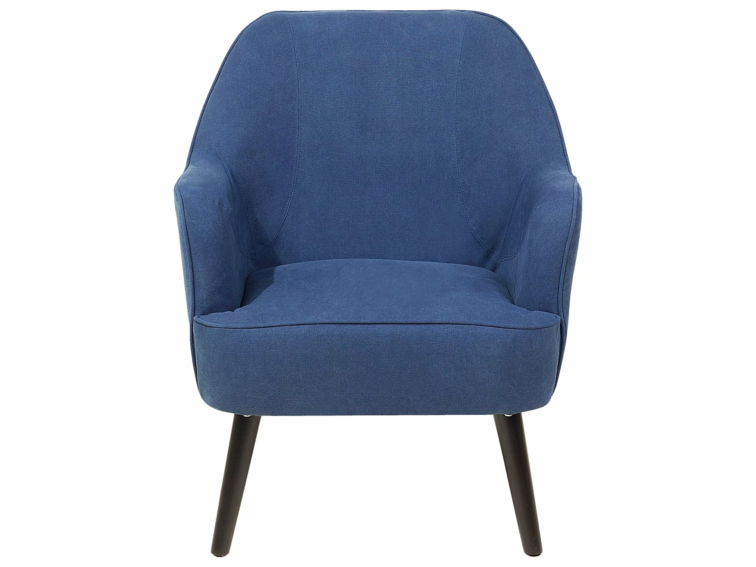 Beliani Sillón Tapizado Azul Marino LOKEN - Imagen 3