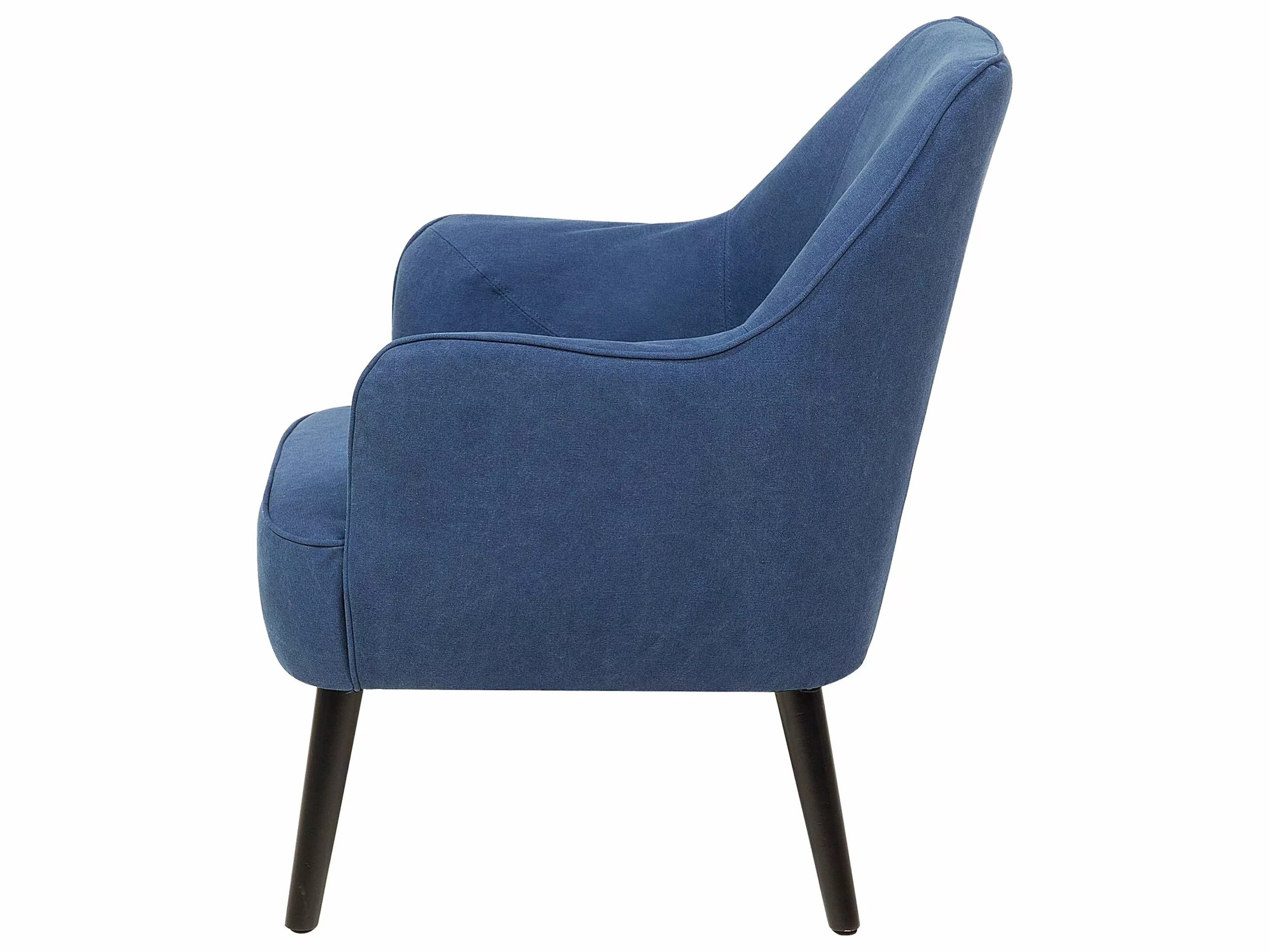 Beliani Sillón Tapizado Azul Marino LOKEN - Imagen 4