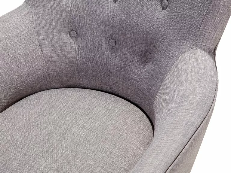 Beliani Sillón Tapizado Gris ANGEN - Imagen 8