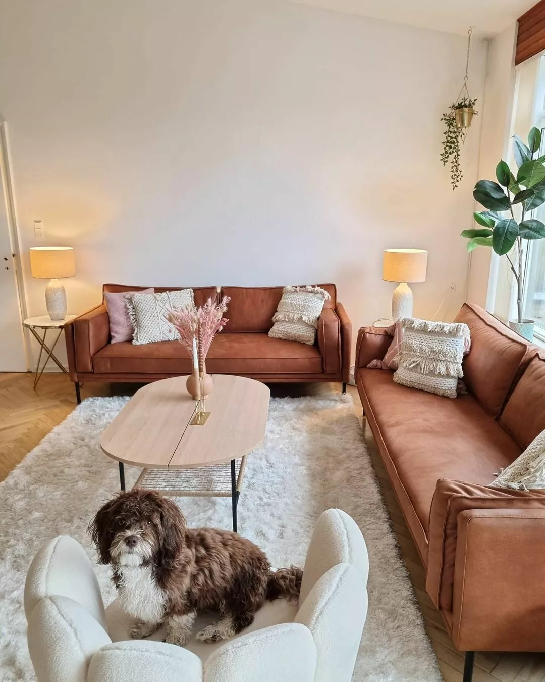 Beliani Mesa De Centro De Vidrio Templado Blanco/plateado ⌀ 50 Cm MERIDIAN II - Imagen 4