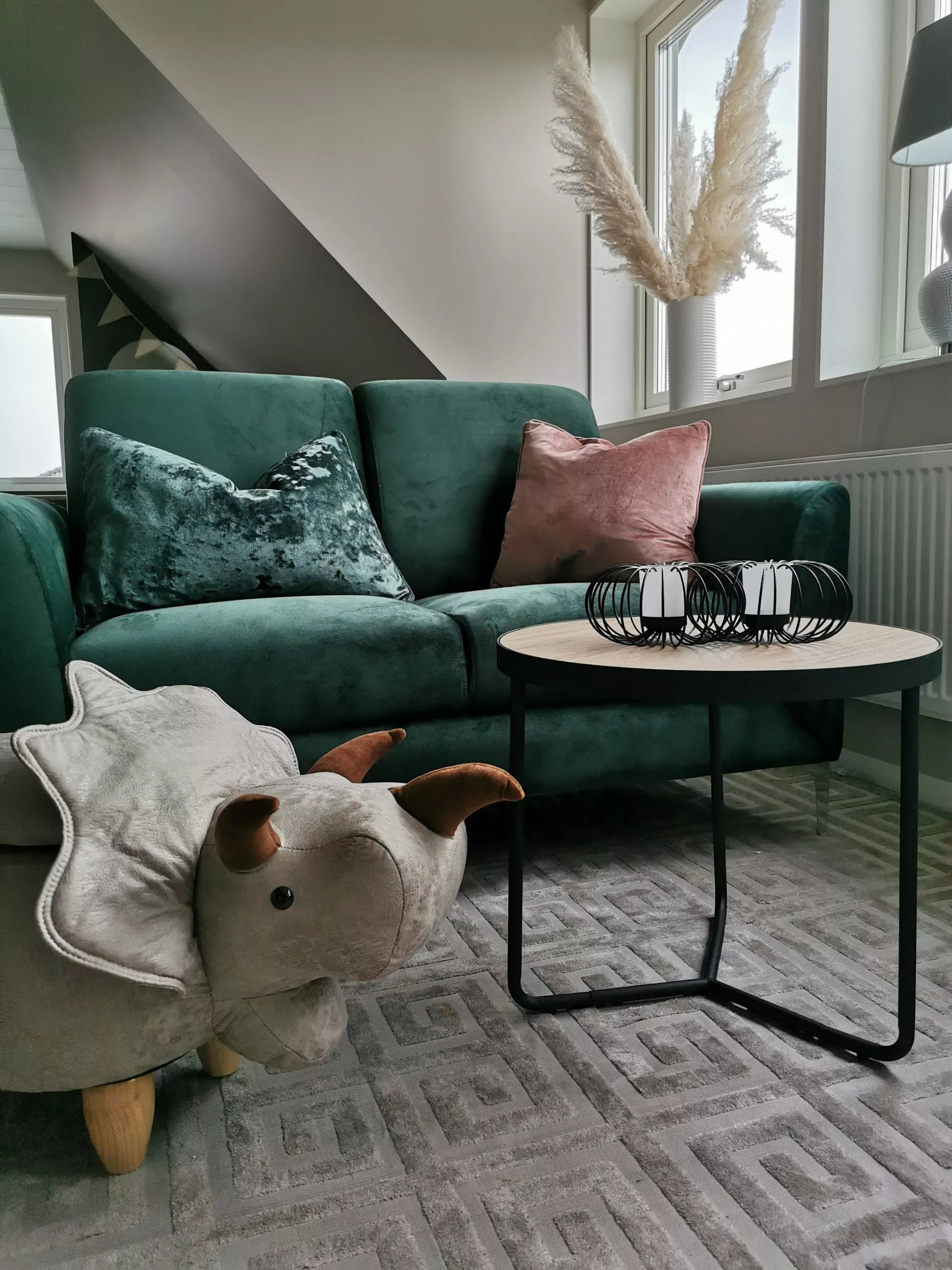 Beliani Mesa Auxiliar Madera Clara/negro 45 Cm MELODY - Imagen 4