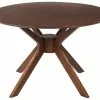 Beliani Mesa De Comedor Madera Oscura ⌀ 120 Cm TYMIS
