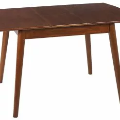 Beliani Mesa De Comedor Extensible Madera Oscura 100/130 X 80 Cm TOMS