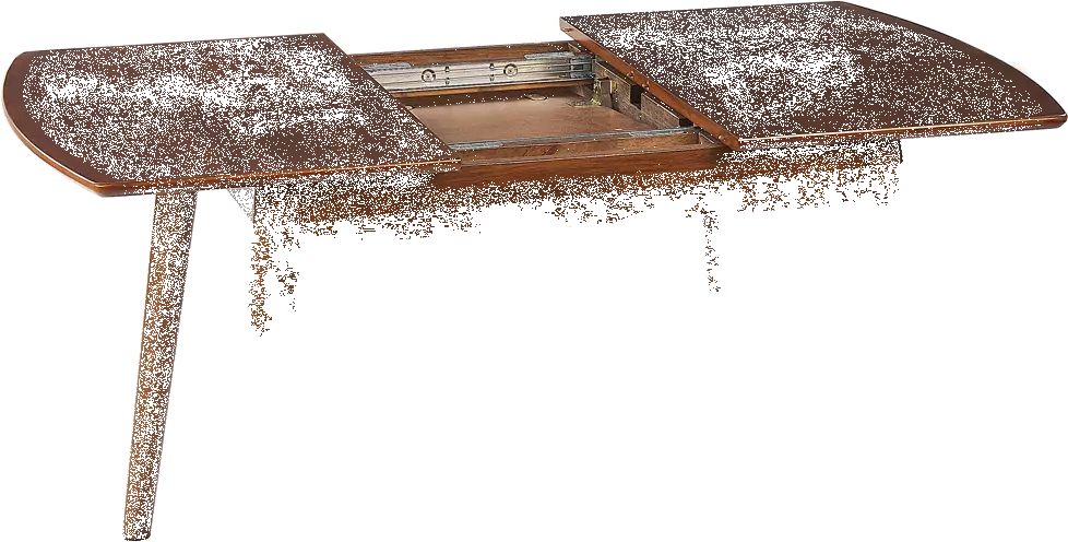 Beliani Mesa De Comedor Extensible Madera Oscura 100/130 X 80 Cm TOMS - Imagen 4