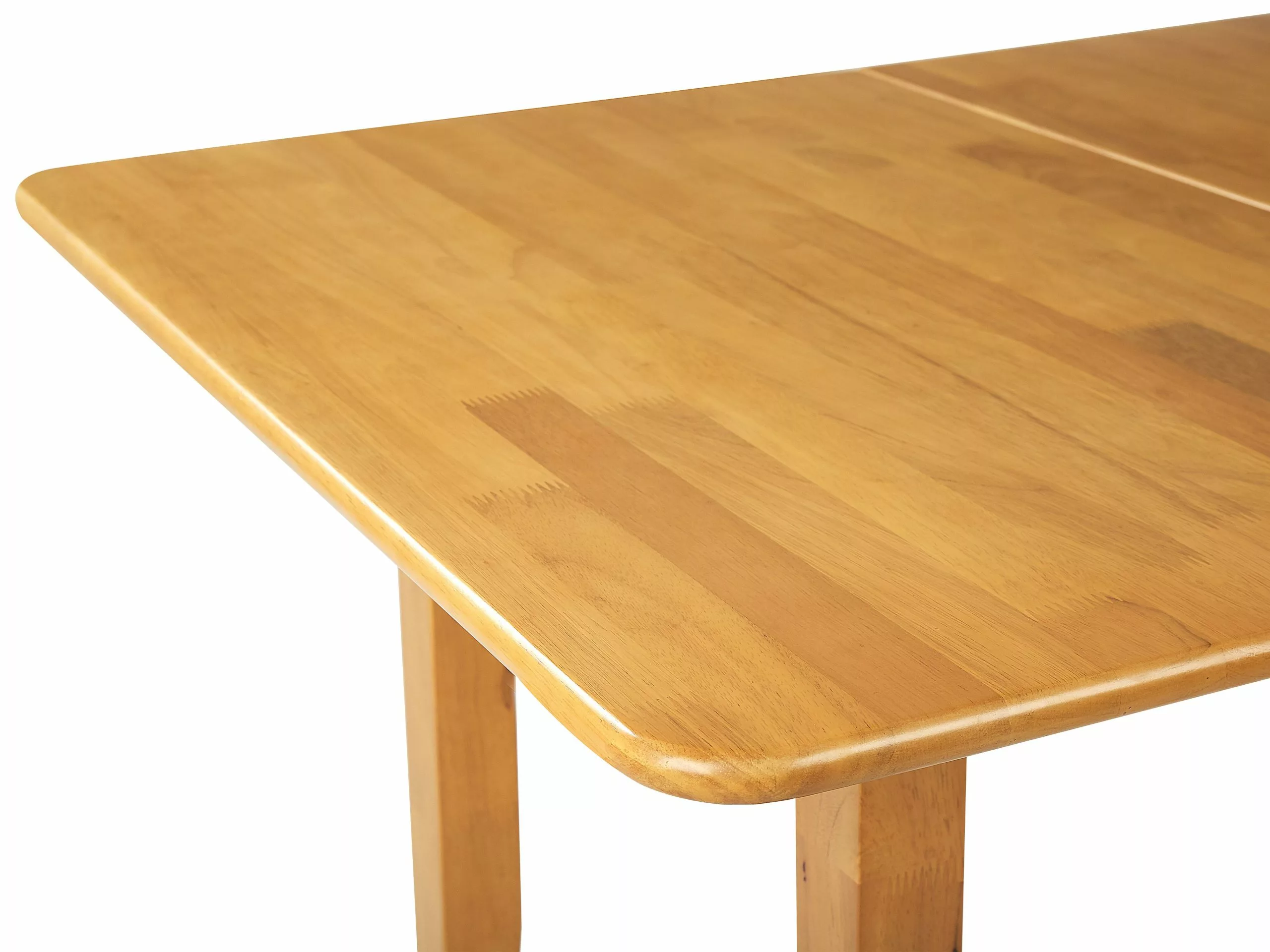 Beliani Mesa De Comedor Extensible De Madera De Caucho Clara 90/120 X 60 Cm MASELA - Imagen 7
