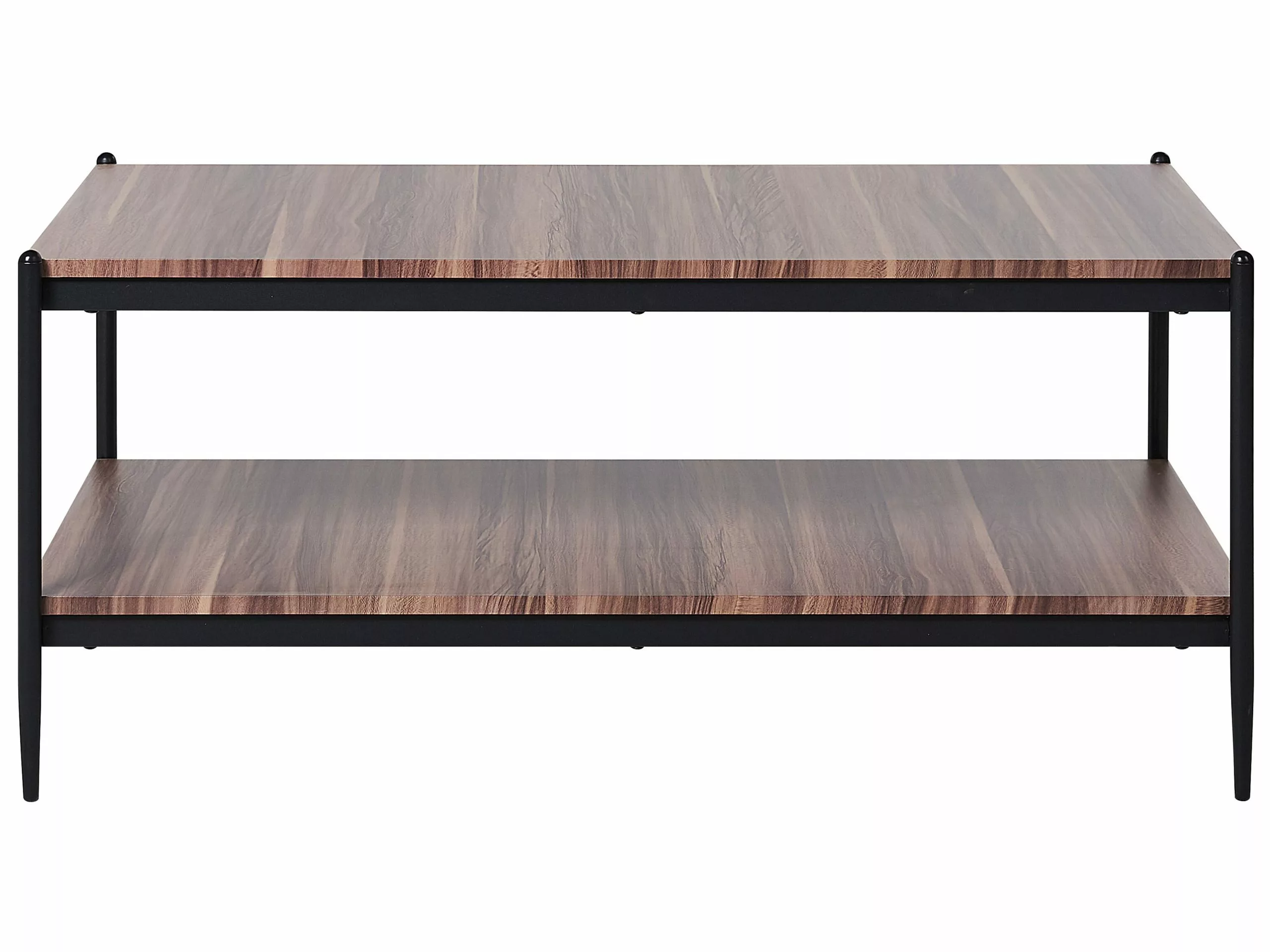 Beliani Mesa De Centro Madera Oscura/negro 100 X 52 Cm AVOCA - Imagen 3
