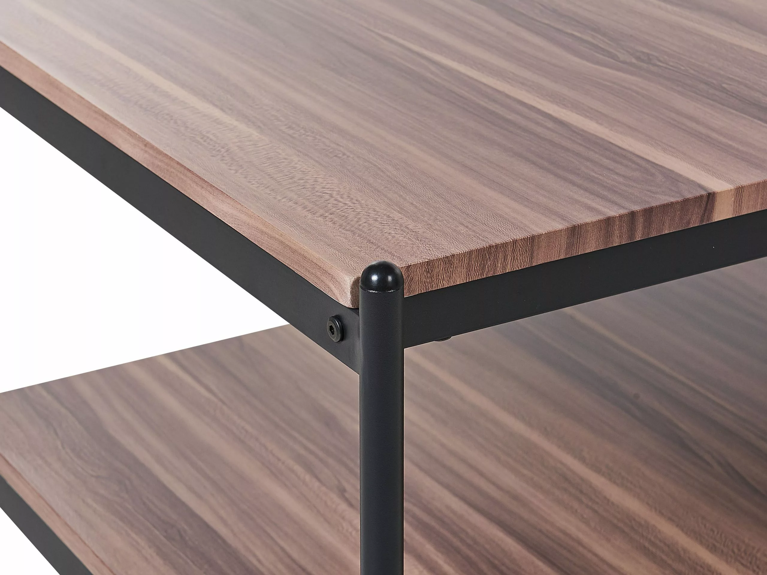 Beliani Mesa De Centro Madera Oscura/negro 100 X 52 Cm AVOCA - Imagen 4