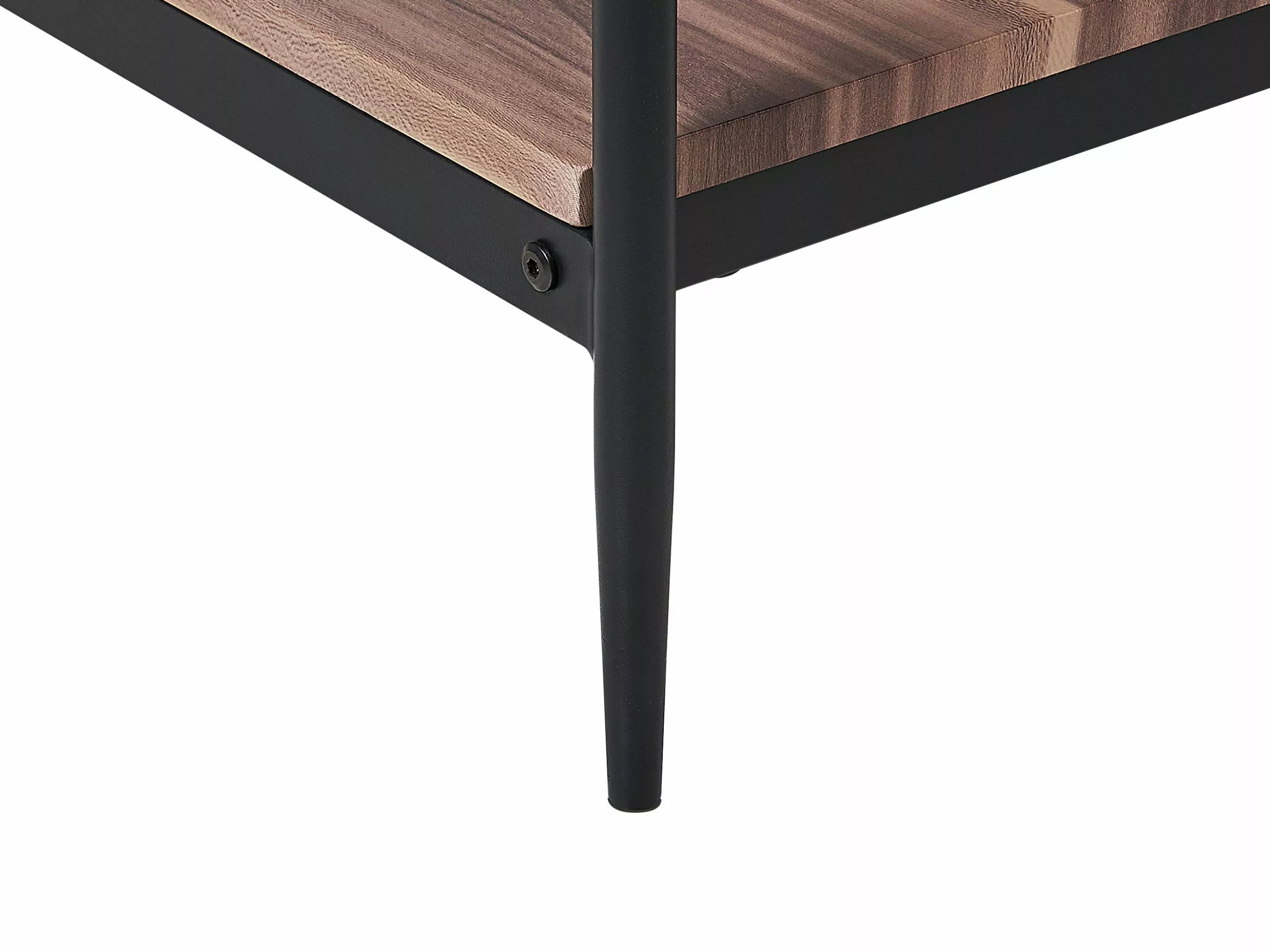 Beliani Mesa De Centro Madera Oscura/negro 100 X 52 Cm AVOCA - Imagen 5