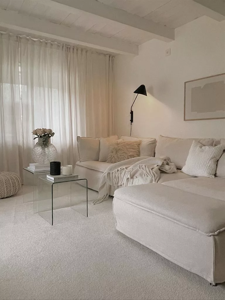 Beliani Conjunto De 2 Mesas De Centro De Vidrio Templado Transparente KENDALL - Imagen 4