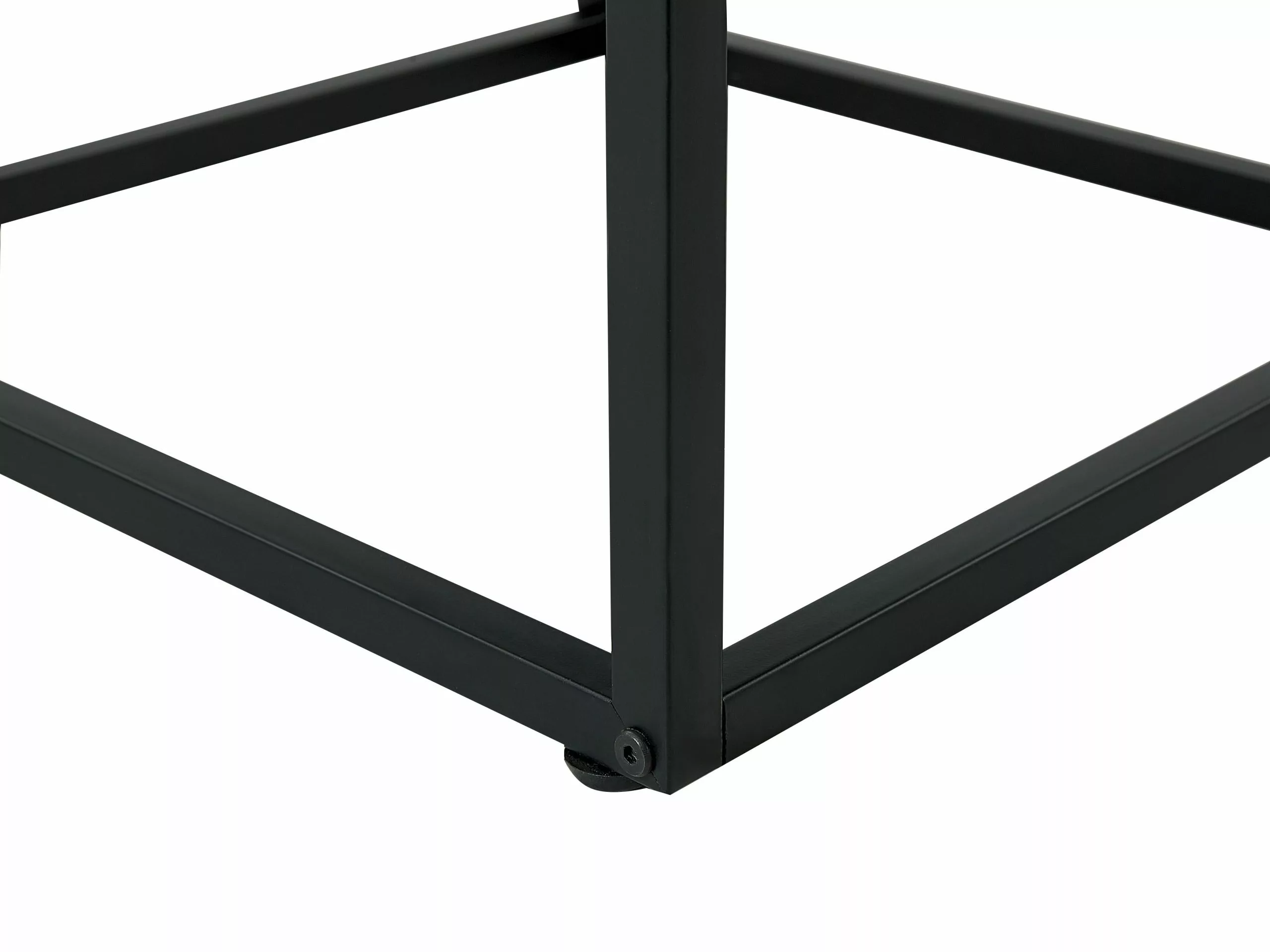 Beliani Mesa Auxiliar Madera Oscura/negro 43 X 43 Cm MAUK - Imagen 7