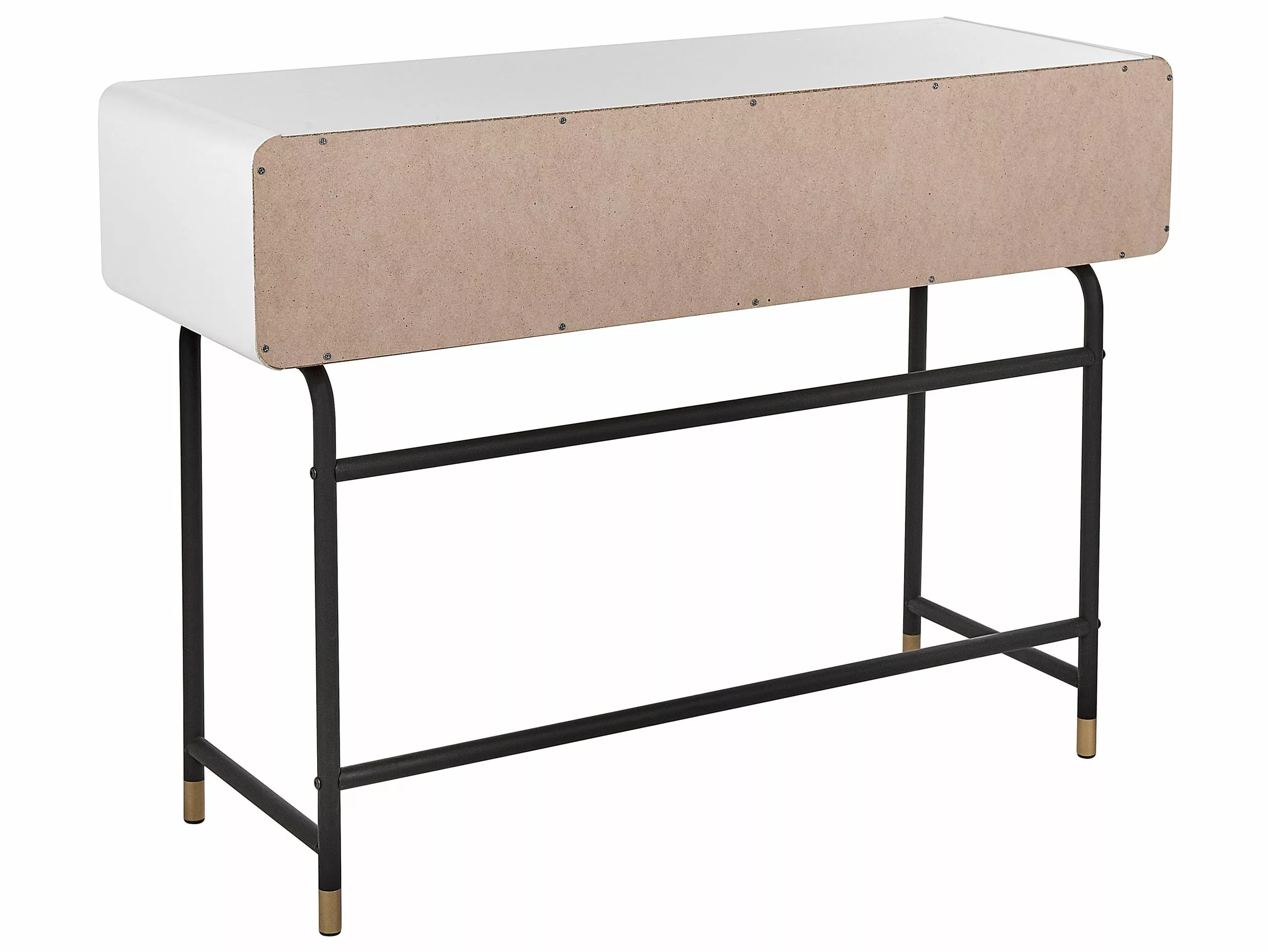 Beliani Consola Blanco/negro/madera Oscura 104 X 40 Cm RIFLE - Imagen 6