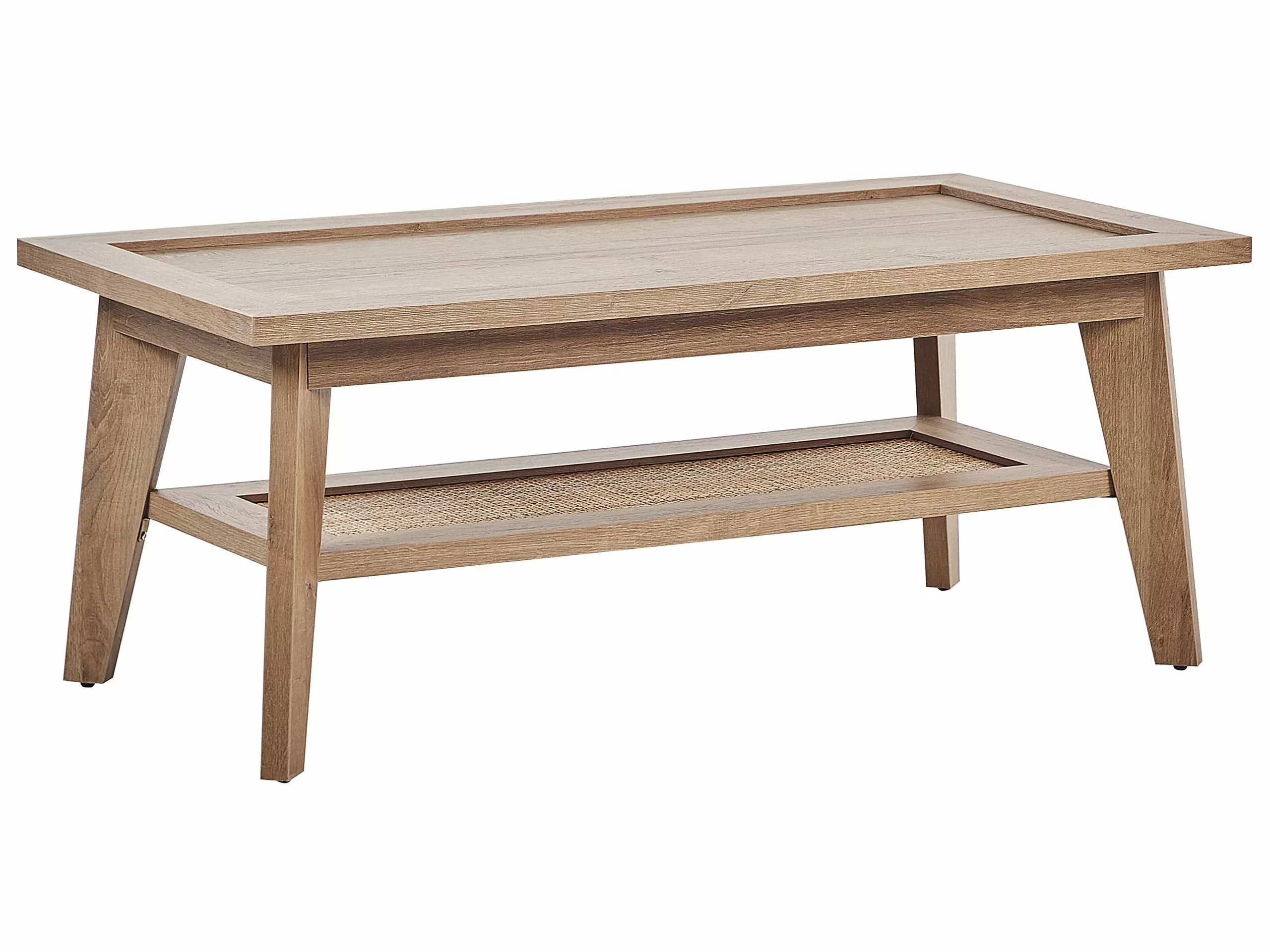 Beliani Mesa De Centro Madera Clara 100 X 50 Cm SIMLA