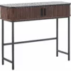 Beliani Consola Madera Oscura/negro 100 X 35 Cm JOSE