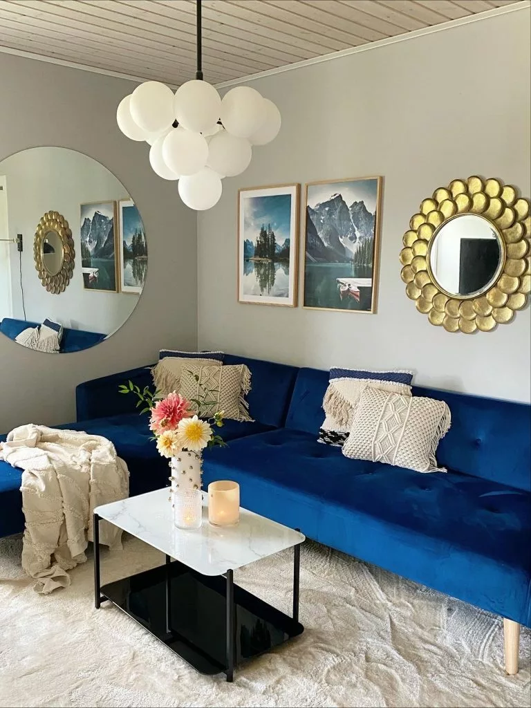 Beliani Mesa De Centro De Vidrio Templado Negro/blanco 77 X 47 Cm GLOSTER - Imagen 3