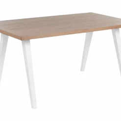 Beliani Mesa De Comedor Madera Clara/blanco 150 X 90 Cm LENISTER