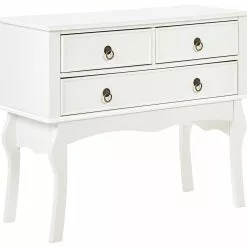 Beliani Consola Blanca 91 X 35 Cm LAMAR