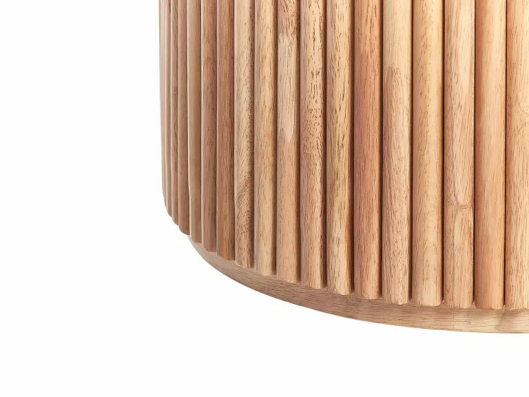 Beliani Mesa De Comedor Madera Clara ⌀ 120 Cm VISTALLA - Imagen 6