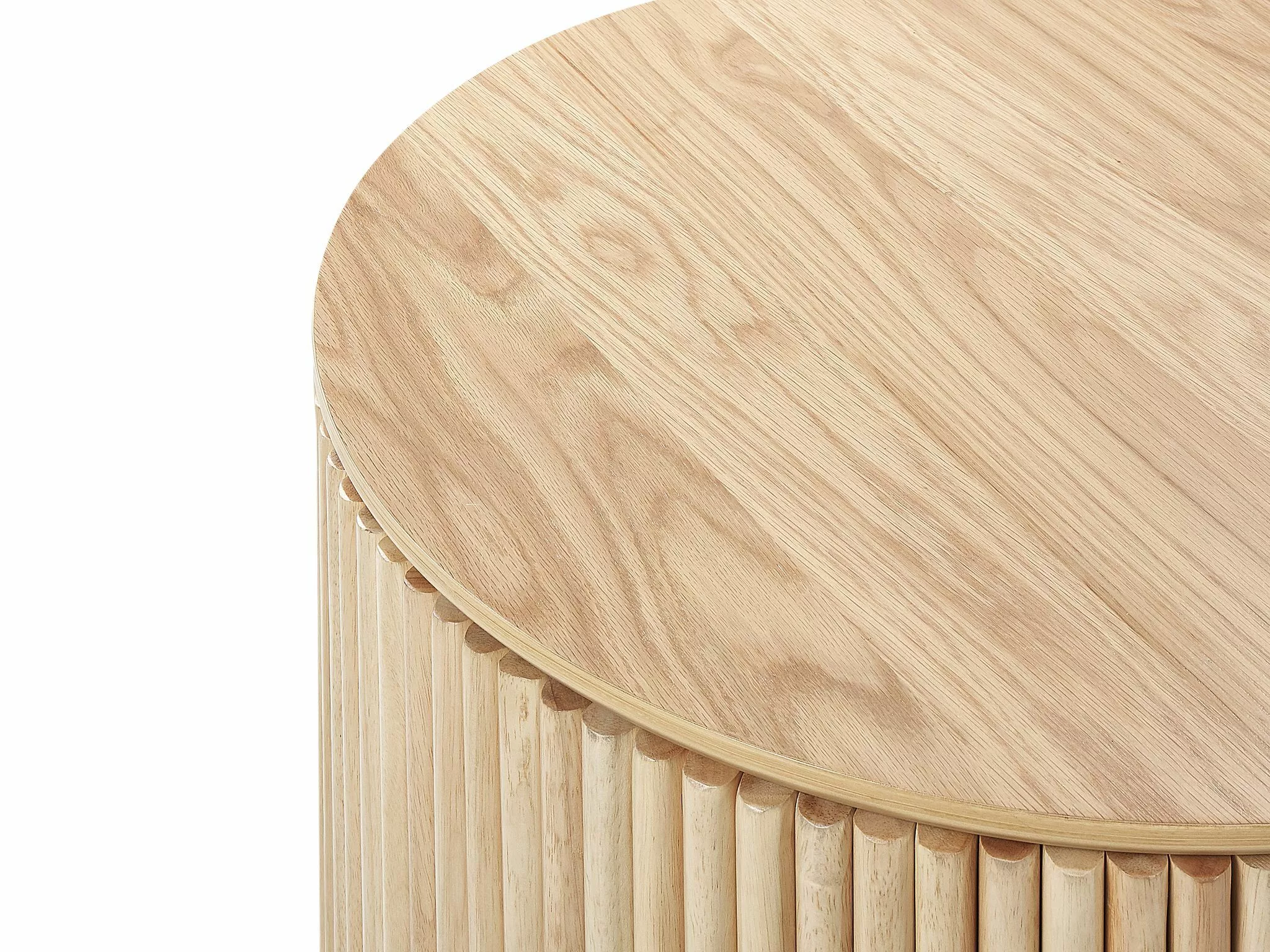 Beliani Mesa De Centro Madera Clara ⌀ 70 Cm KIRKWOOD - Imagen 7