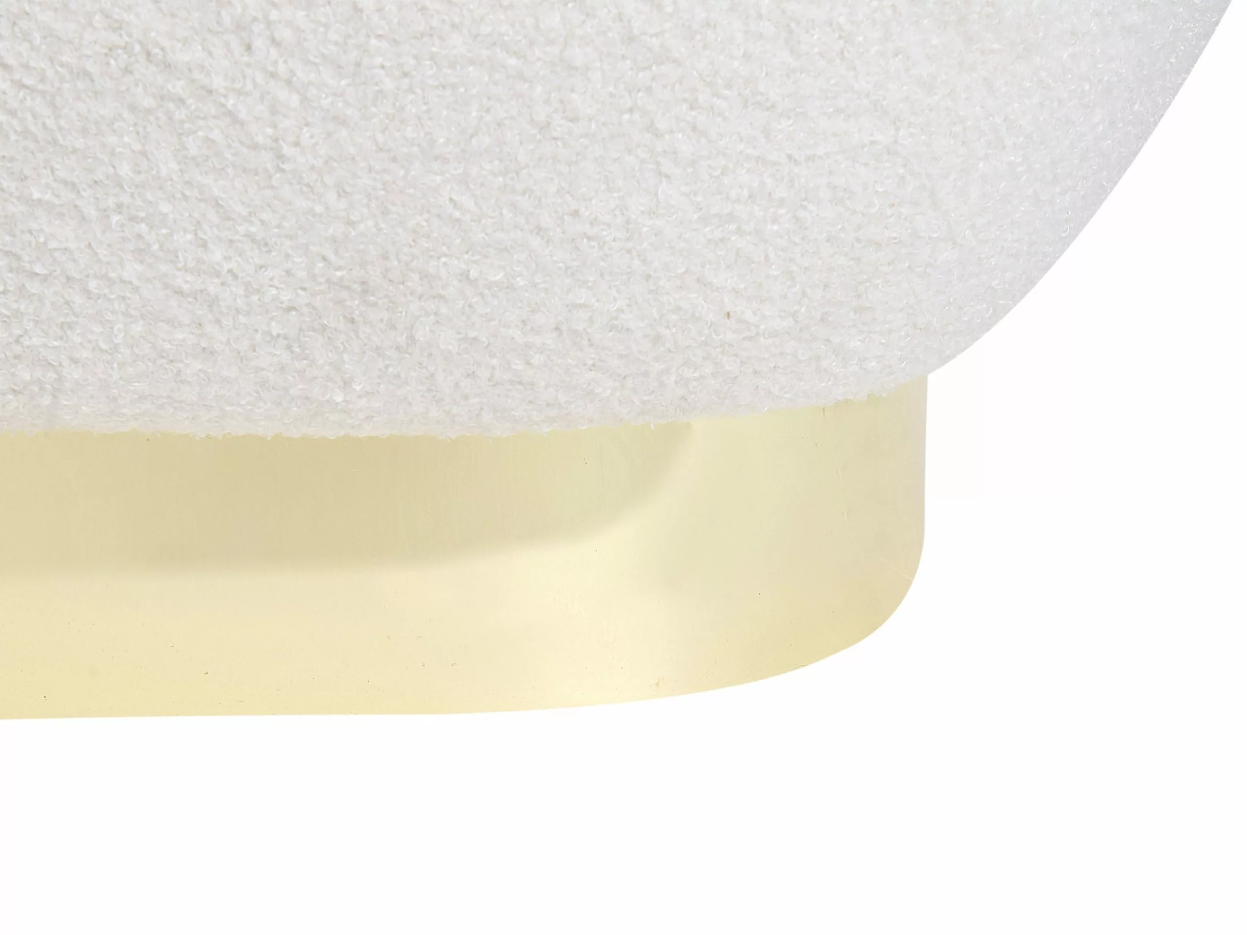 Beliani Sillón Blanco/dorado LOVIISA - Imagen 7