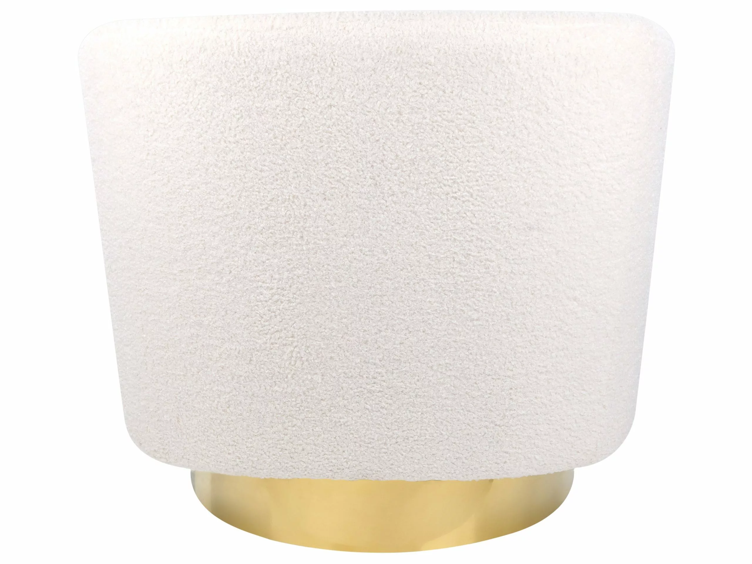 Beliani Sillón Blanco Crema/dorado LAVIK - Imagen 10