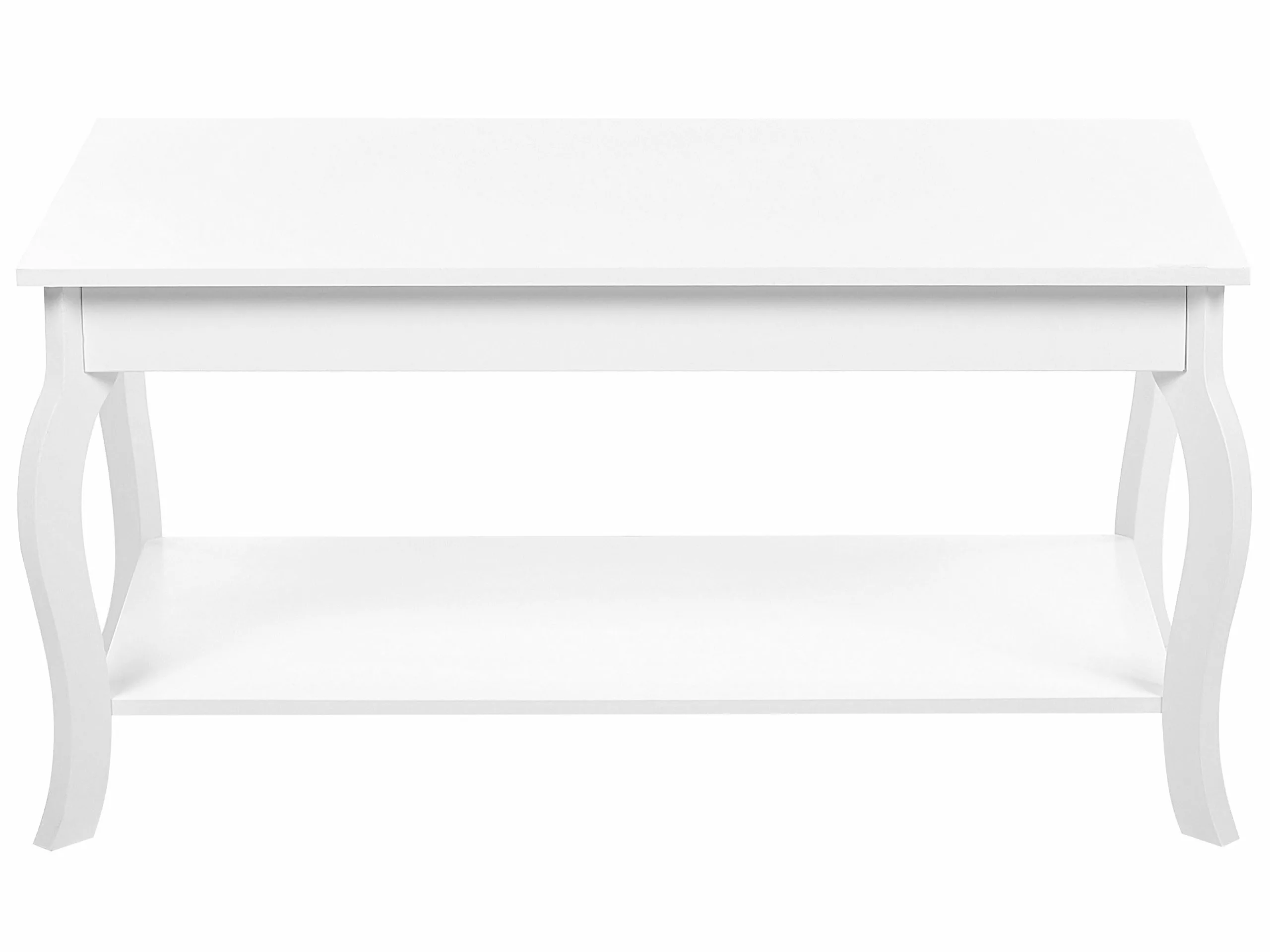 Beliani Mesa De Centro Blanca 101 X 55 Cm HARTFORD - Imagen 3
