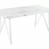 Beliani Mesa De Comedor Blanco/gris 160 X 90 Cm GRIEGER