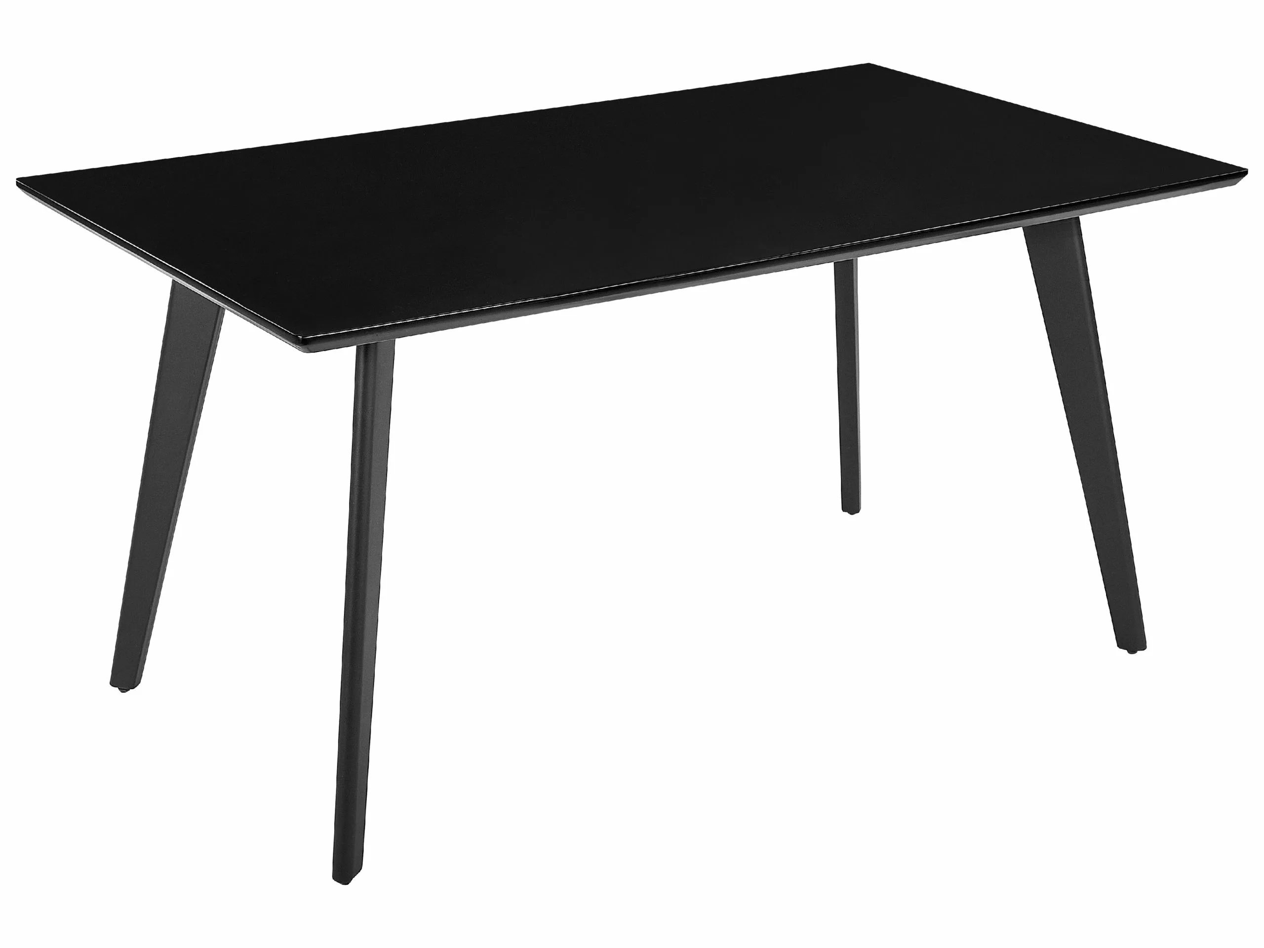 Beliani Mesa De Comedor Negra 150 X 90 Cm DORCAS